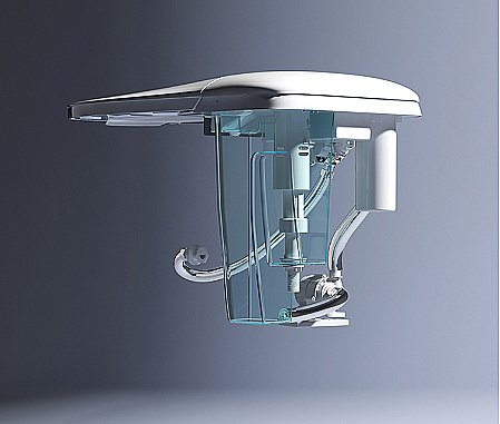 Унитаз приставной с функцией биде SantiLine SL-5036 белый, безободковый, с крышкой микролифт, слив торнадо купить в интернет-магазине Sanbest