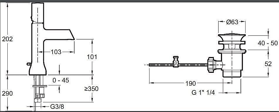 Cмеситель для раковины Jacob Delafon TOOBI E8959-BN Никель купить в интернет-магазине сантехники Sanbest