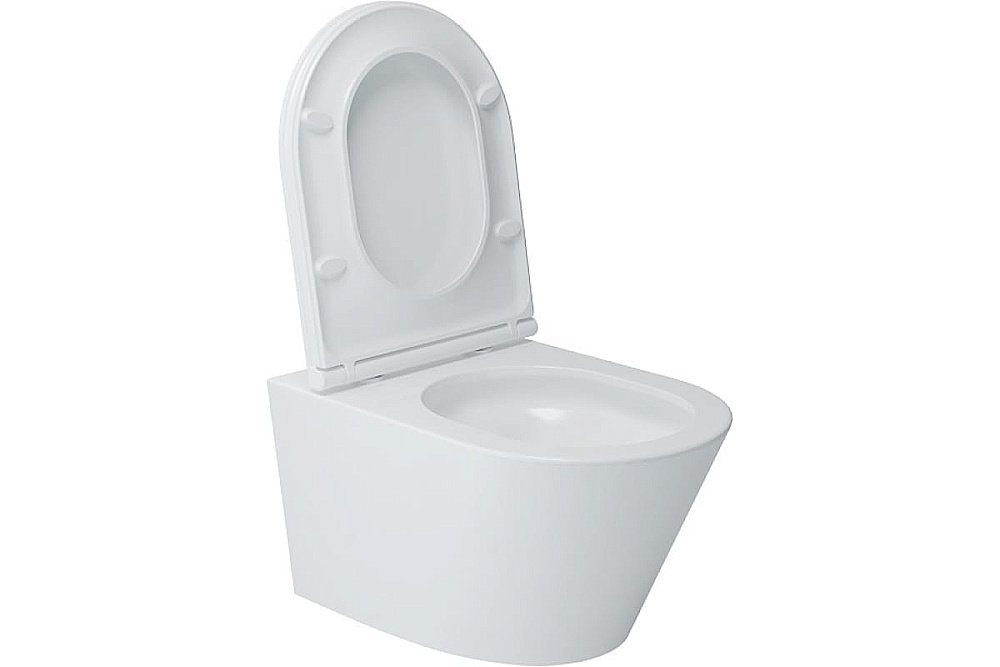 Унитаз подвесной Art&Max BARI AM822-V/SC белый, с сиденьем микролифт, безободковый купить в интернет-магазине Sanbest