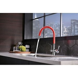 Смеситель для кухни Lemark Comfort LM3075C-Red купить в интернет-магазине сантехники Sanbest