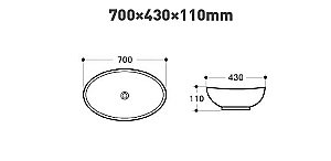 Раковина накладная Art&Max 70 AM2370 белая купить в интернет-магазине Sanbest