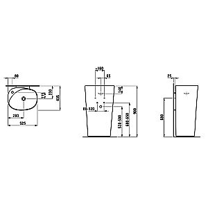 Раковина Laufen Palomba 8.1180.4.000.104.1 белая купить в интернет-магазине Sanbest