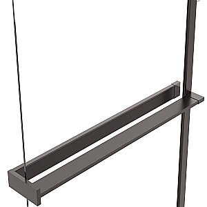 Душевая перегородка Vincea Walk-In VSW-1HR110CGGM 110x200 профиль вороненая сталь/стекло тонированное купить в интернет-магазине Sanbest