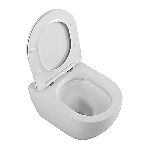 Унитаз подвесной CEZARES STYLUS-TOR CZR-6601-TH-TOR/SC безободковый, смыв торнадо, с крышкой микролифт, белый купить в интернет-магазине Sanbest