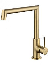 Смеситель для кухни WONZON & WOGHAND WW-L1005-BG брашированное золото купить в интернет-магазине сантехники Sanbest