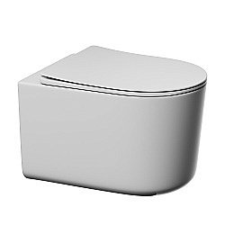 Унитаз подвесной Abber Ultra AC1302 белый, безободковый, с крышкой микролифт купить в интернет-магазине Sanbest