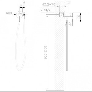 Гигиенический душ ABBER Wasser Kreis AF8125RG розовое золото купить в интернет-магазине сантехники Sanbest