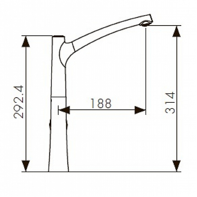 Смеситель для кухни Kaiser Stick 49144 купить в интернет-магазине сантехники Sanbest