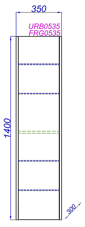 Пенал Aqwella Urban 35 URB0535DD дуб давос для ванной в интернет-магазине сантехники Sanbest