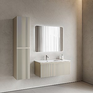 Тумба с раковиной Sancos Snob R 1.0 SNR1.0100LCE/SNR1.0100RCE Beige Soft для ванной в интернет-магазине Sanbest