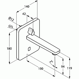 Смеситель для раковины Kludi Zenta 3850005 хром купить в интернет-магазине сантехники Sanbest