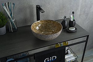 Раковина накладная Gid Esfera 32 Mnc489 54437 под камень глянцевая купить в интернет-магазине Sanbest