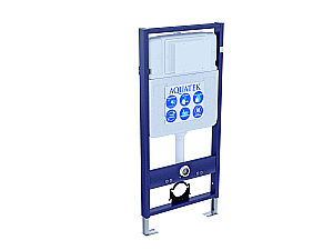 Унитаз подвесной с инсталляцией Aquatek Европа SET AQUATEK ЕВРОПА-019 4в1 белый/кнопка хром матовый, безободковый, с крышкой микролифт купить в интернет-магазине Sanbest