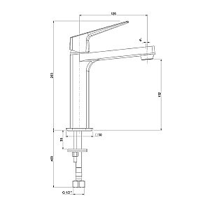 Смеситель для раковины PAINI Bari RTYO205 черный купить в интернет-магазине сантехники Sanbest