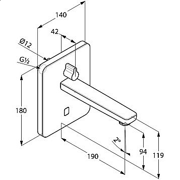 Смеситель для раковины Kludi Zenta 3850005 хром купить в интернет-магазине сантехники Sanbest