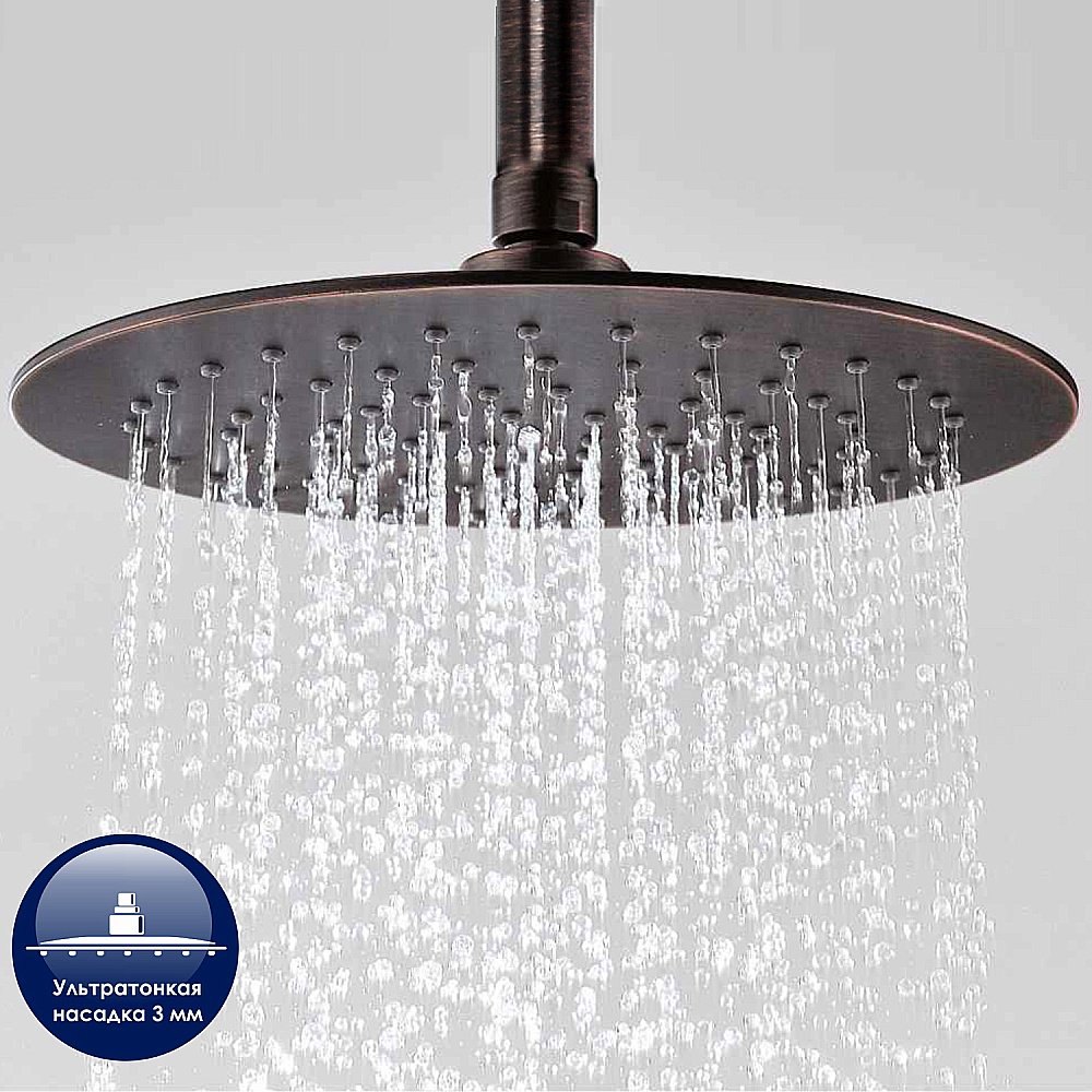 Душевая система WasserKRAFT Isar A1302L.041 темная бронза купить в интернет-магазине сантехники Sanbest