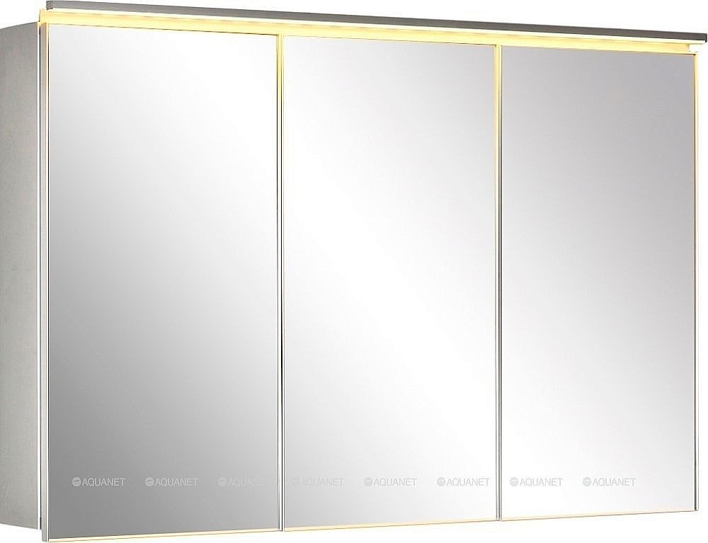 Зеркальный шкаф De Aqua Алюминиум 261755 120 серебро купить в интернет-магазине сантехники Sanbest