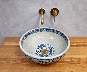 Раковина накладная Bronze de Luxe Melody 42 2241 с декором купить в интернет-магазине Sanbest