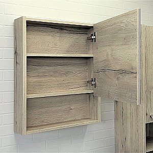 Зеркальный шкаф Comforty Марио 00-00005201 60 дуб дымчатый купить в интернет-магазине сантехники Sanbest