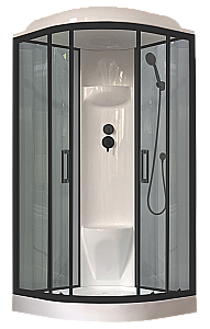 Душевая кабина Royal Bath RB 100HK6-GT-BL 100x100 стекло прозрачное/профиль черный купить в интернет-магазине Sanbest