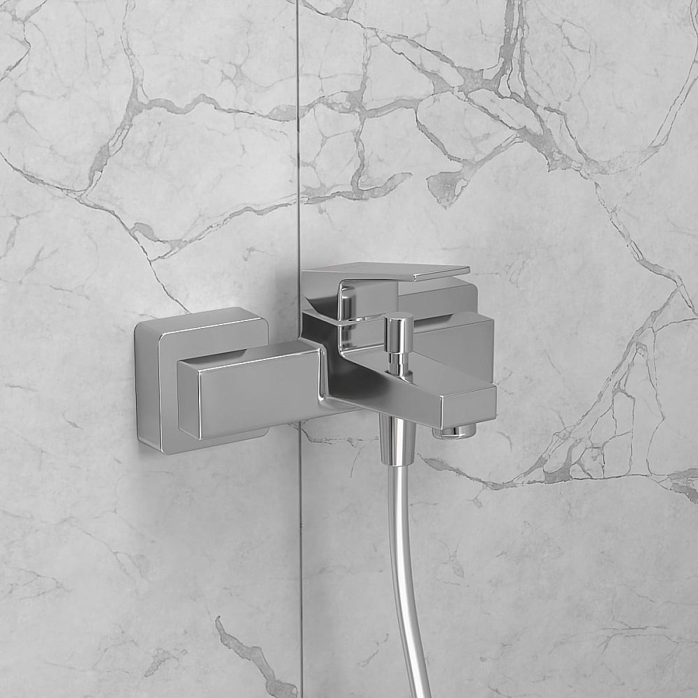 Смеситель для ванны VitrA Minimax Square A43520EXP хром купить в интернет-магазине сантехники Sanbest