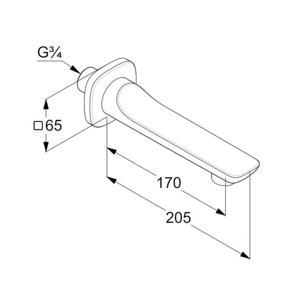 Излив для ванны Kludi Ameo 4150505 купить в интернет-магазине сантехники Sanbest