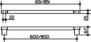 Полотенцедержатель KEUCO PLAN 14901370600 черный матовый купить в интернет-магазине сантехники Sanbest