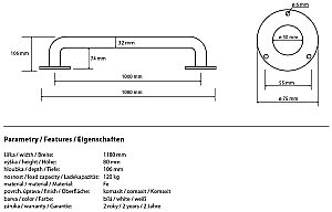 Поручень Bemeta Help program 301101104 купить в интернет-магазине сантехники Sanbest