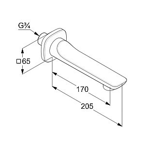 Излив для ванны Kludi Ameo 4150505 купить в интернет-магазине сантехники Sanbest