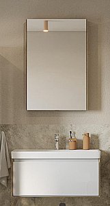 Зеркальный шкаф Акватон Либерти 65 дуб эльвезия купить в интернет-магазине сантехники Sanbest