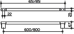 Полотенцедержатель KEUCO PLAN 14901370600 черный матовый купить в интернет-магазине сантехники Sanbest