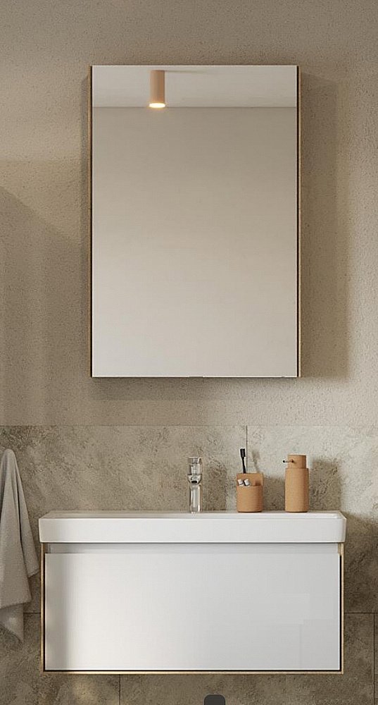 Зеркальный шкаф Акватон Либерти 65 дуб эльвезия купить в интернет-магазине сантехники Sanbest