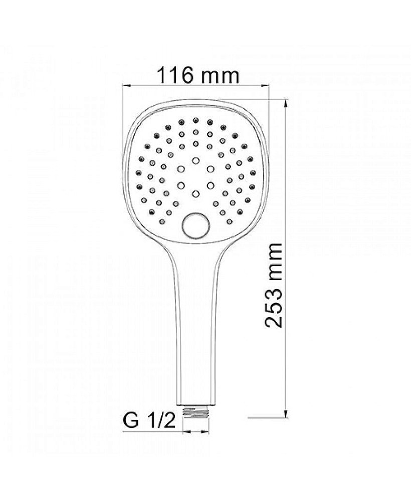 Душевая лейка WasserKRAFT А050 купить в интернет-магазине сантехники Sanbest