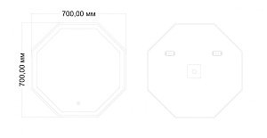 Зеркало Art&Max ARGO AM-Arg-700-700-DS-F в ванную от интернет-магазине сантехники Sanbest