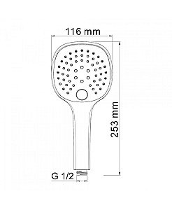 Душевая лейка WasserKRAFT А050 купить в интернет-магазине сантехники Sanbest