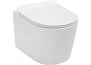 Подвесной унитаз Aquanet Rimless Atago-W BL-104N-WHT с крышкой микролифт, безободковый купить в интернет-магазине Sanbest