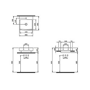 Раковина Berges Strati 48,5 182005 белая купить в интернет-магазине Sanbest