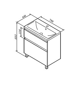 Тумба с раковиной AM.PM X-Joy 80 напольная белая для ванной в интернет-магазине Sanbest