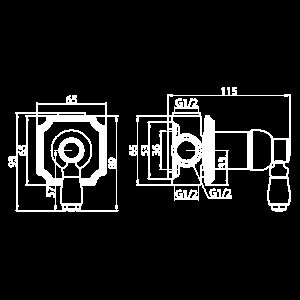 Смеситель для душа Elghansa Terrakotta 24C0084-Bronze бронза купить в интернет-магазине сантехники Sanbest