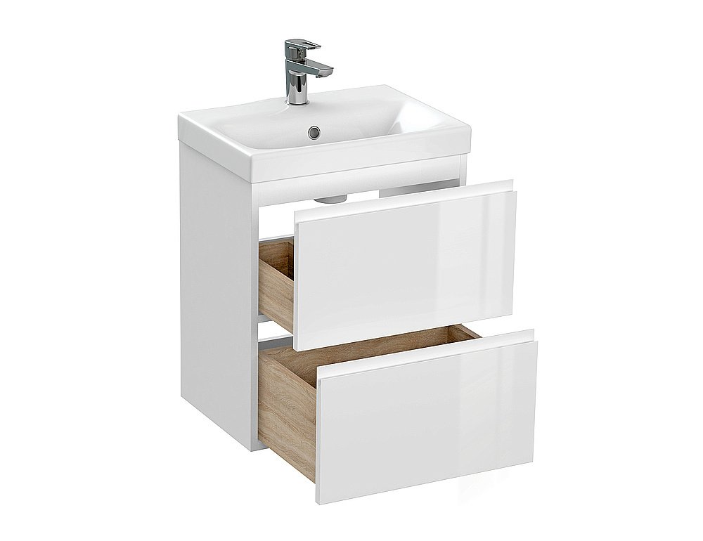 Мебель для ванной Cersanit Moduo Slim 50 белая для ванной в интернет-магазине Sanbest