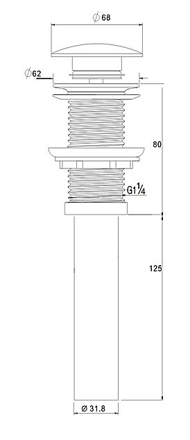 Донный клапан D&K DC9012 зеленый матовый купить в интернет-магазине сантехники Sanbest
