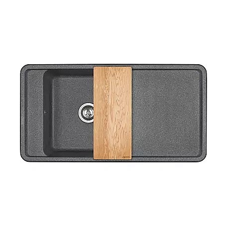 Мойка кухонная Акватон Беллис 97 графит купить в интернет-магазине сантехники Sanbest