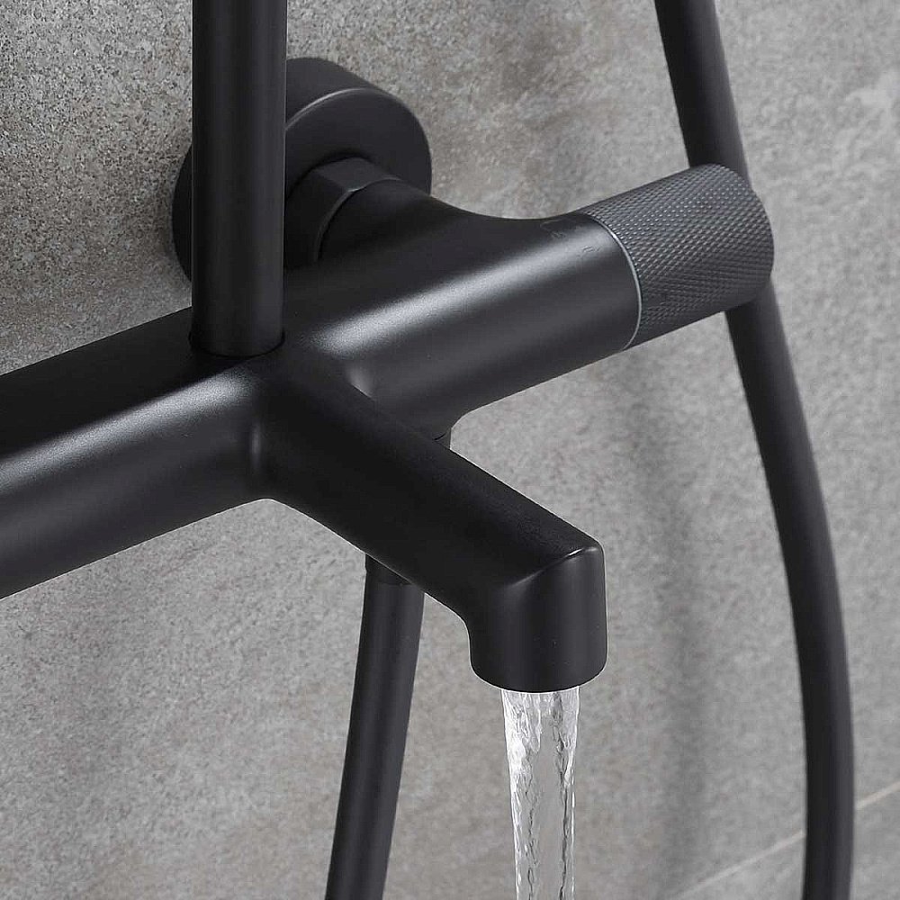 Душевая система Vincea Desire VSFS-1D1TMB черная матовая купить в интернет-магазине сантехники Sanbest