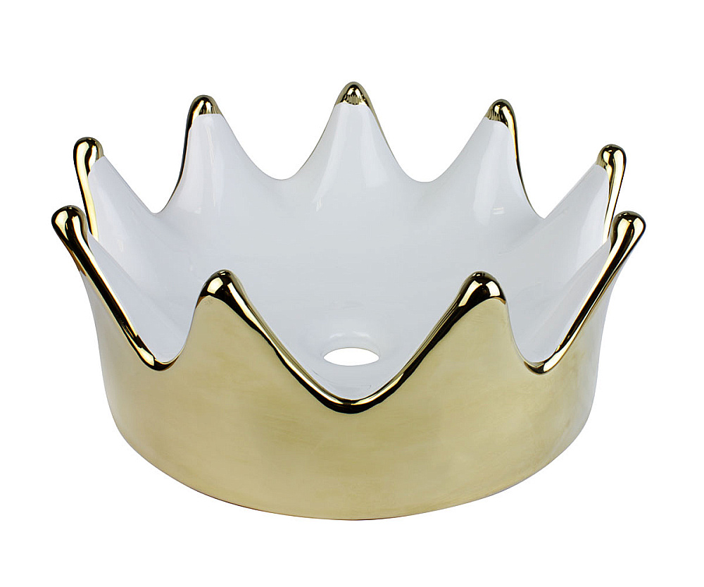 Раковина Bronze de Luxe Queen 40 4042WG золото/белая купить в интернет-магазине Sanbest
