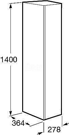 Шкаф - колонна Roca UP белый глянец для ванной в интернет-магазине сантехники Sanbest