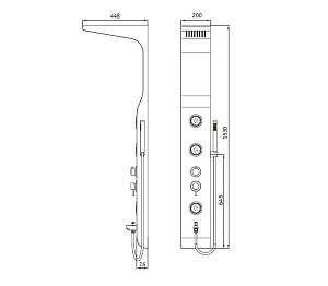 Душевая панель RGW Shower Panels	SP-04 20x150 купить в интернет-магазине сантехники Sanbest