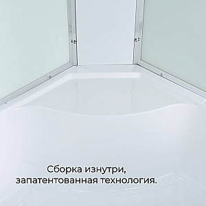 Душевая кабина EM5811LLEDT с подсветкой, арома-лейка, прозрачная/профиль хром, левосторонняя купить в интернет-магазине Sanbest