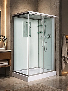 Душевая кабина WeltWasser WW500 LAINE XL 1212 профиль матовый хром/стекло прозрачное купить в интернет-магазине Sanbest