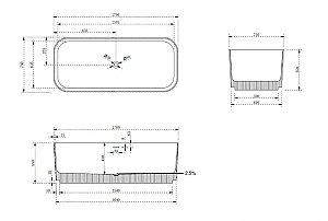 Ванна Abber Stein AS9663 170x75 купить в интернет-магазине Sanbest
