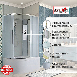 Душевая кабина AvaCan EM Серия EM5812 N 120х80 без крыши купить в интернет-магазине Sanbest